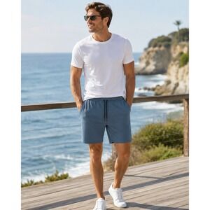 Old Navy Active Dynamic Fleece Shorts Mens XXL Tall Blue Gray Athletic Gym New